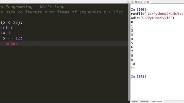 Lecture#12 Python While Break Continue