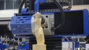 5-ти осевой фрезерный станок X-CUT модель ZX5-3555: фрезерование скульптуры из дерева