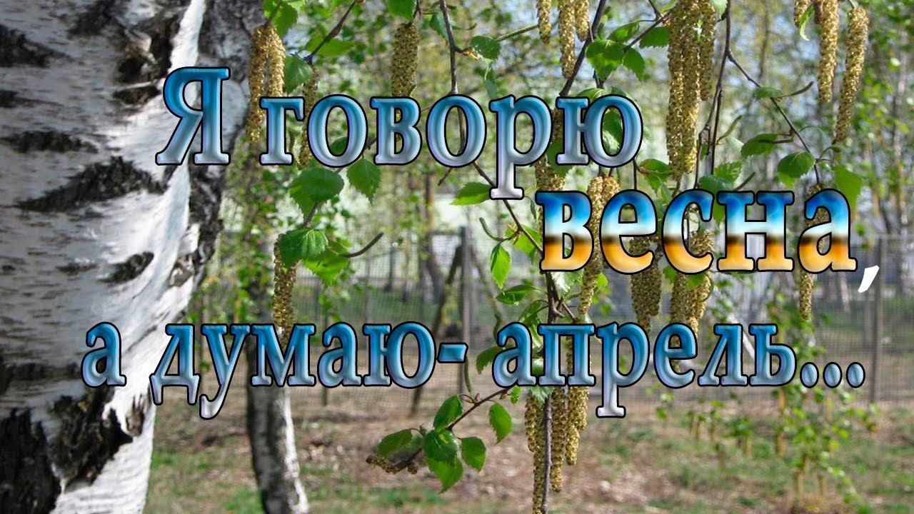 Я говорю-  ВЕСНА, а думаю  - АПРЕЛЬ... Мой сад...Автор музыки Эдгар Туниянц