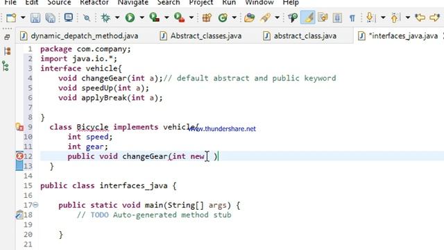 java interface tutorial interfaces in java