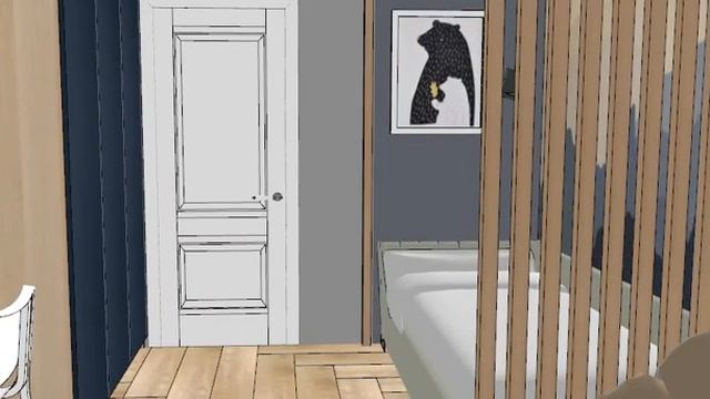 Обзор детской комнаты 12 кв.м в ЖК Трилогия. Дизайн интерьера детской "навырост" для девочки 8 лет. смотреть онлайн