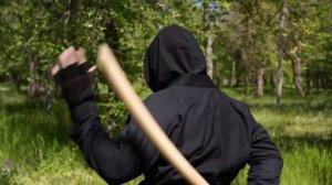 Ниндзя.Упражнение с палкой.