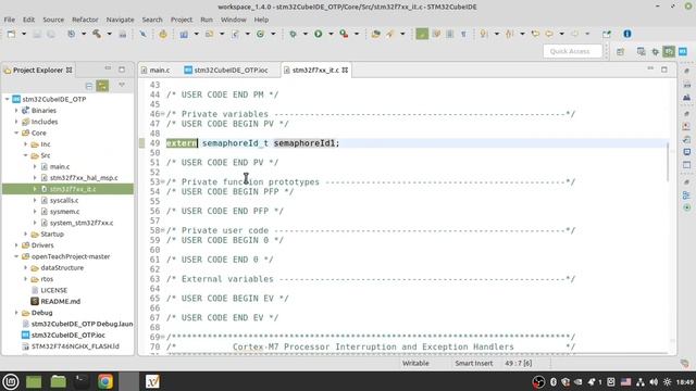 011 - OTP RTOS (STM32) - Semaphore systemCalls from interrupt смотреть онлайн