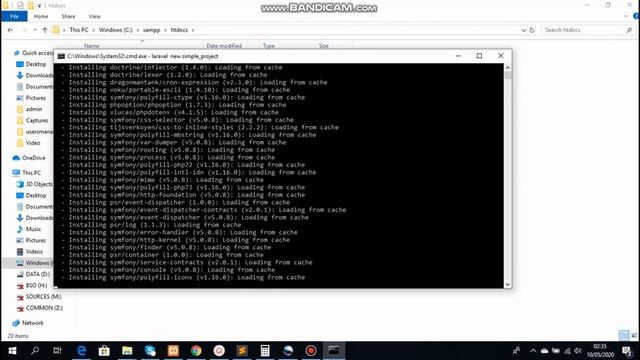 laravel 7 : create a new project.