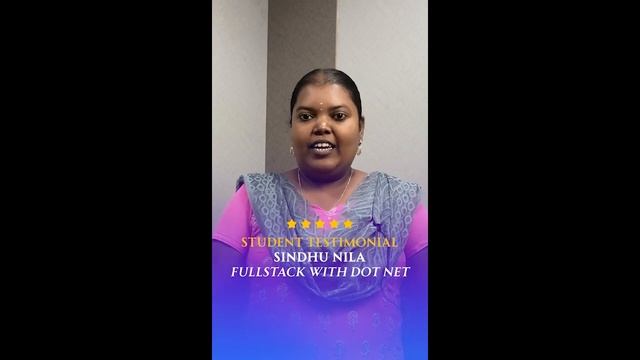 Student Testimonial | Sindhu Nila - Dotnet Full Stack | SLA Institute | Softlogic Systems
