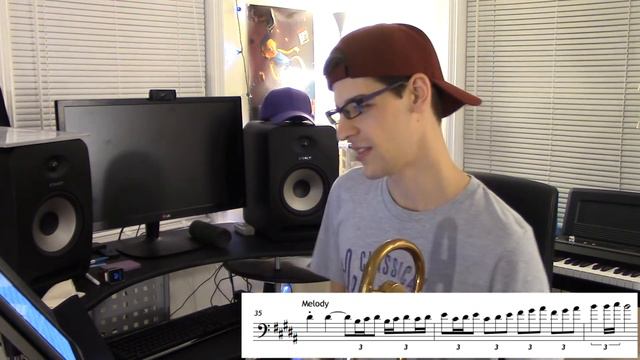 Penny Lane - Piccolo Trumpet Solo Tutorial (on trombone!) смотреть онлайн