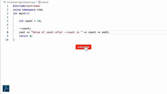 Increment & Decrement Operators | ++ and -- Operator - C & C++ Programming
