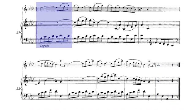 🎼 W. A. MOZART - Sonata IV in Fa Major KV. 13 [FLUTE & PIANO] - (Sheet Music Scrolling) смотреть онлайн