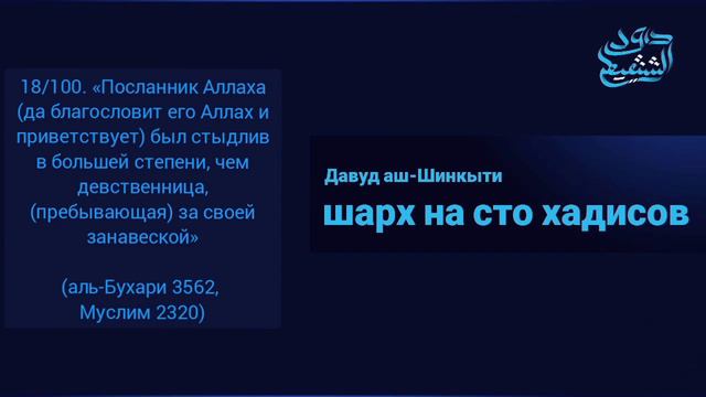 Шарх на хадис №18/100. Давуд Аш-Шинкыти смотреть онлайн