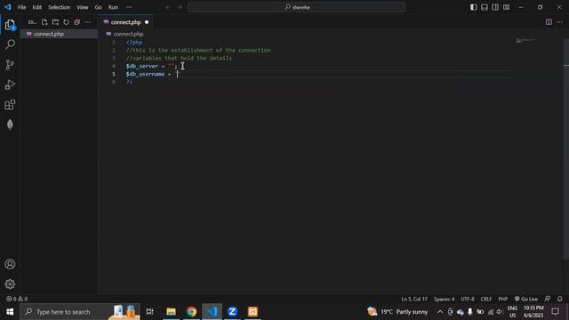 Create a Simple connection to SQL (Relational database) with VSCODE and XAMPP