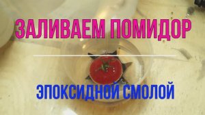 Заливаю помидор эпоксидной смолой