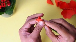 Easy paper red rose making | How to make paper flower Bouquet | DIY red Rose | Rose DIY