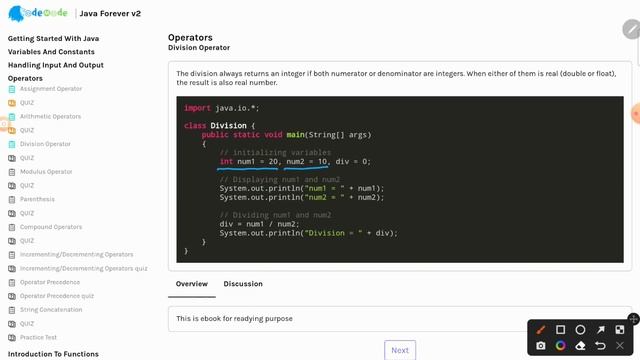 Division operator in Java | how to use division operator