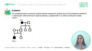 Решение задач на родословные в 6 задании | ЕГЭ БИОЛОГИЯ  | Онлайн-школа СОТКА