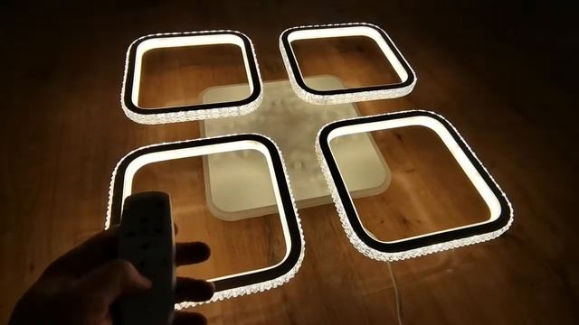 демонстрация режимов работы светодиодной управляемой люстры Profit Light 8023/4 WHT смотреть онлайн