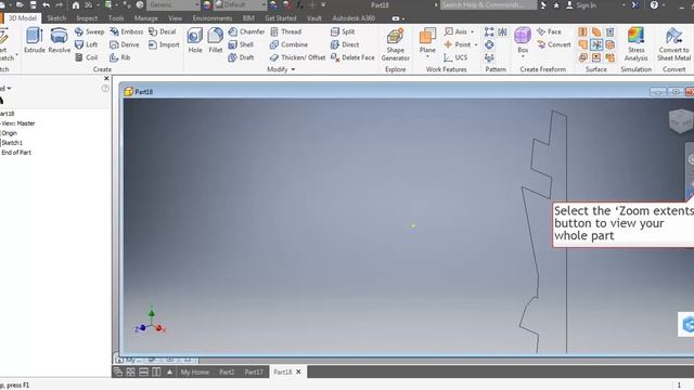 Autodesk Inventor - Import .dwg file & revolve смотреть онлайн