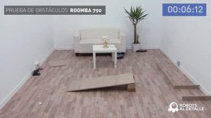 Робот-пылесос Roomba 790 тест на преодоление препятствий