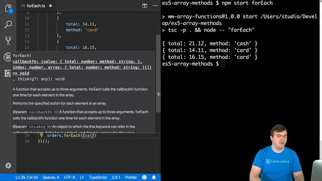 Using the JavaScript forEach Array Method