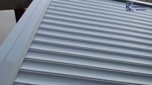 Откатные консольные ворота, заполнение роллетным профилем