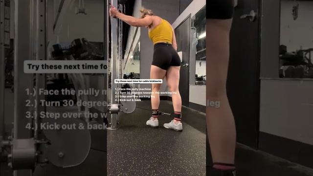 Glute medius kick backs aka let’s build that shelf booty| Gym| Workout