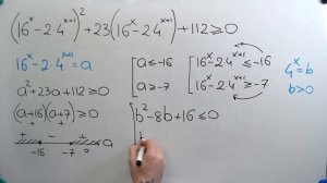 Показательное неравенство с двойной заменой