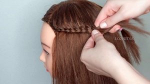 #Прически на короткие волосы с косами. Как убрать челку. Hairstyles for short hair.