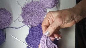 Элемент ирландского кружева связанный по спирали