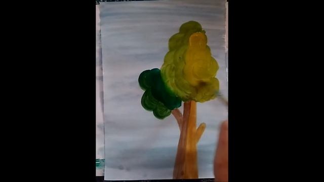 Как просто нарисовать дерево, пейзаж, куст
