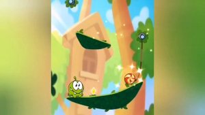 Ам-ням. Игра Cut the rope 2 (перерезать верёвку 2). Уровень 1, 2, 3. Прохождение.