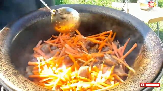 Вкуснейший плов в казане на даче! Домашняя еда Кухня Рецепты