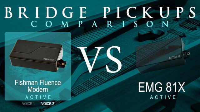 Fishman FLUENCE MODERN (ceramic) vs EMG 81X - Active Bridge Pickup Guitar Tone Comparison Demo смотреть онлайн