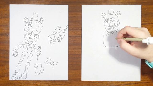 How to draw Lefty (FNaF)