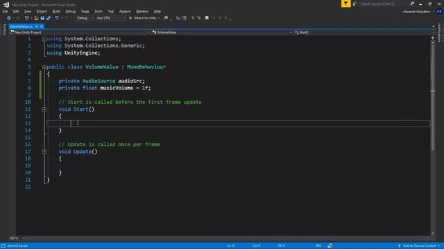 Настройка громкости в Unity - легко