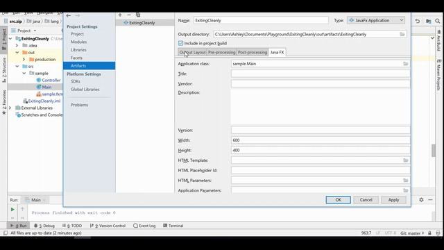 JavaFX Tutorial - How to create an executable JAR in Intellij смотреть онлайн