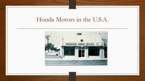 Honda Motor Company Analysis