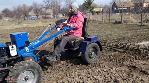 РАБОТА МОТОБЛОКОМ НА ОГОРОДЕ / СЕЗОН 2021 ОТКРЫТ / БОРОНОВАНИЕ ВЕСНОЙ