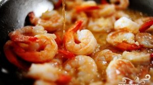 Тигровые креветки с макаронами