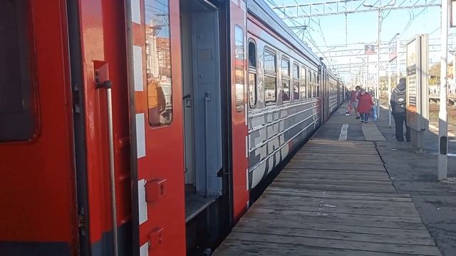 "На обычном рейсе!" Электропоезд ЭД4М-0434"РЭКС" с сообщением Москва(Курский Вокзал)-Крутое. смотреть онлайн