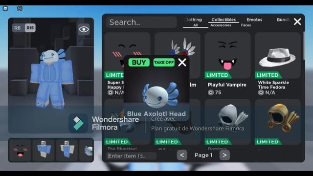 How to make a CUTE BLUE AXOLOTL in CATALOG AVATAR CREATOR Roblox [NOOB TUTORIAL] смотреть онлайн