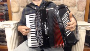 SCANAIRJRMBK - Black Scandalli Air Junior Piano Accordion LMMM 34 72 $4299