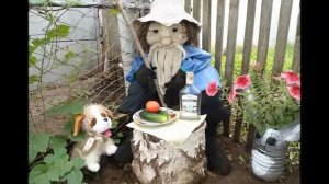 Смешные садовые поделки - это садовые куклы