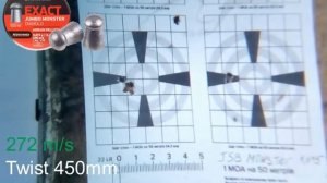 Отстрел винтовки Kral Puncher Maxi 5.5mm пулями JSB Monster Redisigned 1.645 гр. на 45 метров