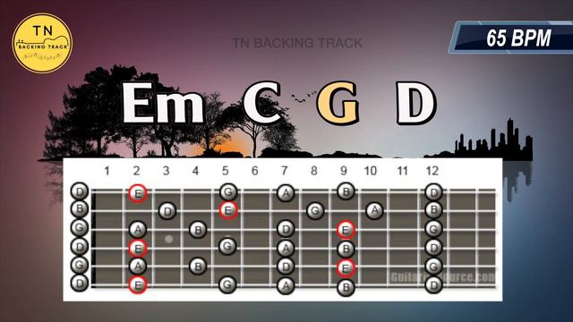 Rock Pop Backing Track E Minor | Em C G D | TN Backing Track смотреть онлайн