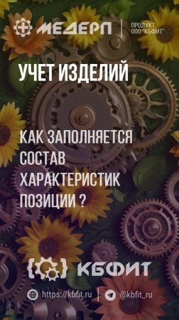 КБФИТ: МЕДЕРП. Учет изделий: Как заполняется состав характеристик позиции?