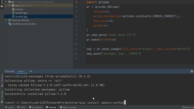 Уроки Python / Чтение и генерация QR кодов в Python