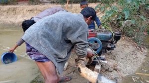 দেখুন কিভাবে শ্যালো মেশিন স্টার্ট করা হয় । মেশিন দিয়ে পানি ছেচা  How to start a shallow machine