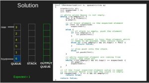 Check if a queue can be sorted in another queue using a stack | GeeksforGeeks