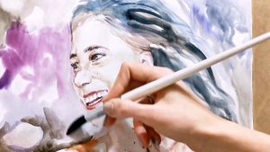 #Watercolor_portrait, как я рисую портрет акварелью