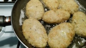 Котлеты из консервы сардины с рисом