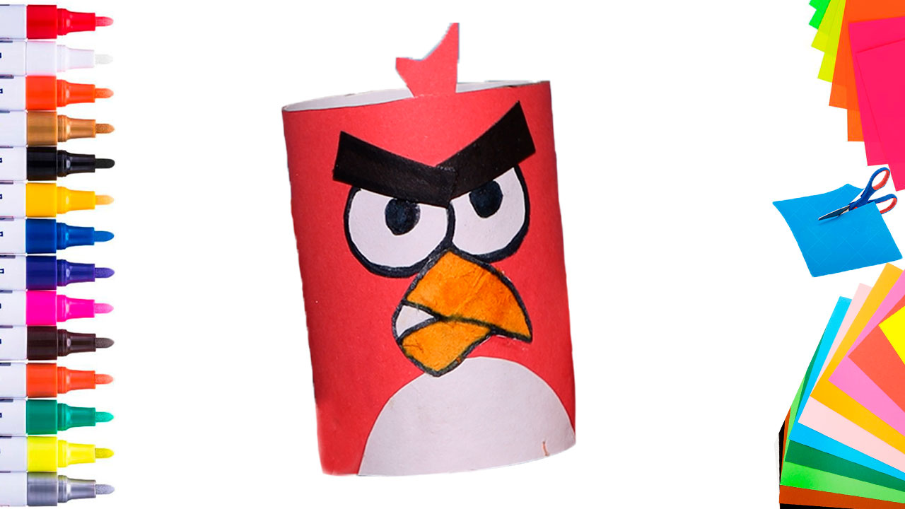 Простые поделки Angry Birds своими руками, легкие поделки в детский сад и в школу смотреть онлайн